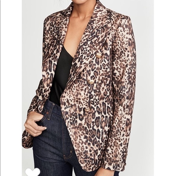 NWT Lioness Palermo Leopard Print Blazer Size Small - Picture 1 of 14